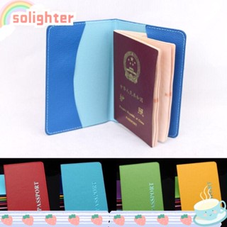 Solighter กระเป๋าสตางค์ แบบพกพา สําหรับใส่หนังสือเดินทาง ตั๋วเครื่องเขียน