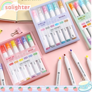 Solighter ปากกาไฮไลท์ แบบสองหัว สําหรับวาดภาพกราฟฟิตี้