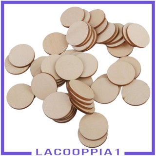 [Lacooppia1] แผ่นไม้ ทรงกลม 10 มม. 100 ชิ้น DIY