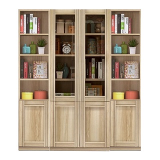 [กทม. 3-5 วัน ส่ง] Koncept furniture ชุดตู้หนังสือ ขนาด 160 ซม. รุ่น Lybrary สีโอ๊ค (ซม.)