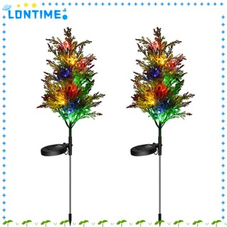 Lontime โคมไฟ LED กันน้ํา สําหรับตกแต่งต้นคริสต์มาส 2 ชิ้น