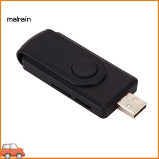 [Ma] อะแดปเตอร์การ์ดรีดเดอร์ USB 20 Mini SD TF อเนกประสงค์ แบบพกพา สําหรับธนาคาร