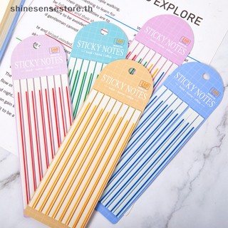 Shine สติกเกอร์ธง สีมาการอง แนวนอน เรืองแสง สีโปร่งใส สําหรับติดตกแต่งเครื่องเขียน โรงเรียน สํานักงาน 60 ชิ้น