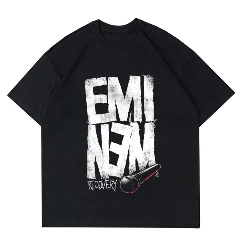 สีขาว a T-shirt   | Eminem RECOVERY | แร็ป |  เสื้อผ้า |  BOOTLEG |  สําหรับผู้ชาย |  สํ