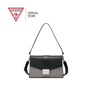 GUESS กระเป๋าสตางค์ผู้หญิง รุ่น SE872019 TERGESEN MED CROSSBODY FLAP สีดำ