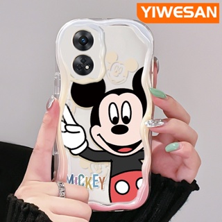 เคสโทรศัพท์มือถือ ซิลิโคนใส กันกระแทก ลายการ์ตูนมิกกี้เมาส์น่ารัก สีครีม สําหรับ OPPO Reno 8T 5G Reno8 T A1 Pro Reno 8 5G Reno 8 Pro 5G