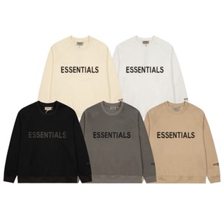 ขายดีที่สุด ESSENTIALS เสื้อกันหนาว แขนยาว ผ้าฝ้าย ซิลิกาเจล แบบสวม พลัสไซซ์ สําหรับผู้ชาย และผู้หญิง