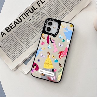 Casetify X Disney Princess Medley เคสโทรศัพท์มือถือ PC แข็ง กันกระแทก กระจก สีดํา สําหรับ iPhone 15 14 13 12 11 Pro MAX IX XS MAX XR 6 6s 7 8 Plus