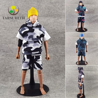 Tarsureth เสื้อฮู้ดดี้ กางเกงขาสั้น ผ้าฝ้าย ลายทหาร 1/6 สําหรับผู้ชาย