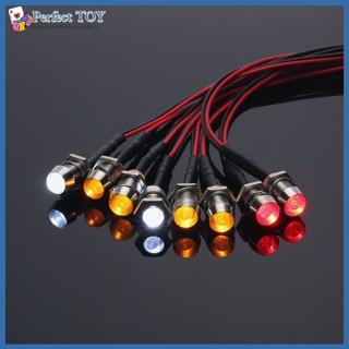 Pst ไฟ Led 8 ดวง 1/10 1/8 5 มม. 2 สีแดง 5 มม. 2 สีขาว 5 มม. 4 สีเหลือง สําหรับโมเดลรถยนต์