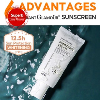 Vibrant GLAMOUR Sunscrean ครีมกันแดด SPF50+ ป้องกันริ้วรอย ป้องกันรังสียูวี ให้ความชุ่มชื้น C2W7