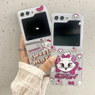 เคสโทรศัพท์มือถือ PC แข็ง กันกระแทก ลายการ์ตูนแมวแมรี่ สําหรับ Samsung galaxy z Flip 5 galaxy z flip4 flip3 flip2 flip1