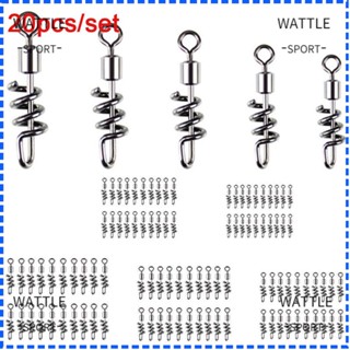 Wattle ลูกบอลหมุนตกปลา แบบสเตนเลสสตีล 20 ชิ้น