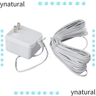 Ynatural ออดประตู หม้อแปลงไฟฟ้า 500mA AC24V แบบพกพา 8 เมตร พลาสติก สีขาว