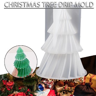 New Resin Epoxy Mold Christmas Tree Candle Decoration DIY Gypsum Silicone Mold