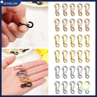 Jeanlan 10 ชิ้น สายคล้องกระเป๋า หัวเข็มขัด ฮาร์ดแวร์ DIY พวงกุญแจ แยกแหวน ปก คาราบิเนอร์ สแน็ป