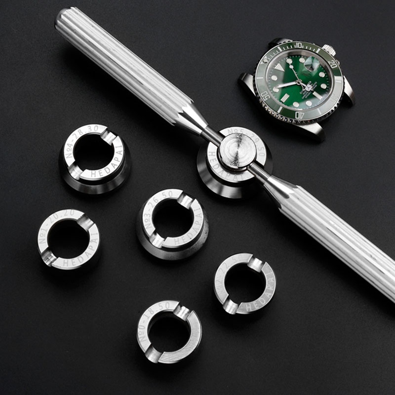 อุปกรณ ์ เสริมนาฬิกาสแตนเลสนาฬิกากลับกรณี 5537 กรณีเปิด Remover สําหรับ Rolex สําหรับ Tudor ประแจโลหะ Dies Repairer ชุดเครื ่ องมือ