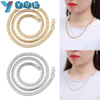 Yve สร้อยคอ ชุบทอง 18K สีเงิน 20 นิ้ว สไตล์ฮิปฮอป สําหรับผู้ชาย