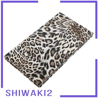 [Shiwaki2] ตลับเปล่า พิมพ์ลายเสือดาว ขนาด 7.1x4 นิ้ว สําหรับใส่เครื่องสําอาง อายแชโดว์ บลัชออน