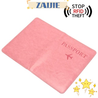 Zaijie24 กระเป๋าสตางค์หนัง ใส่หนังสือเดินทาง เอกสาร อเนกประสงค์ RFID