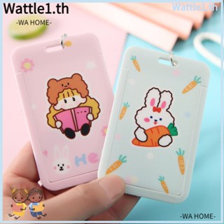 Wttle กระเป๋าใส่บัตร ลายการ์ตูนน่ารัก พร้อมสายคล้อง