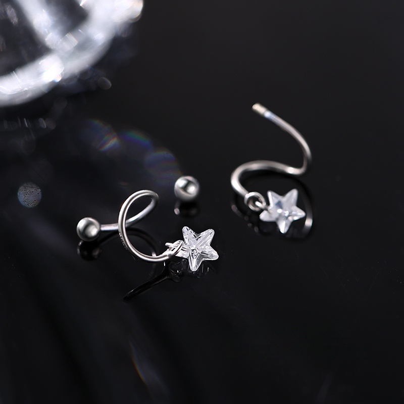 2023 ใหม่ Star Zircon Earings สําหรับผู้หญิง Hypoallergenic Helix ต่างหูสําหรับเด็กชุดต่างหูเจาะชุดอุปกรณ์เสริมเครื่องประดับ - รูปที่ 3
