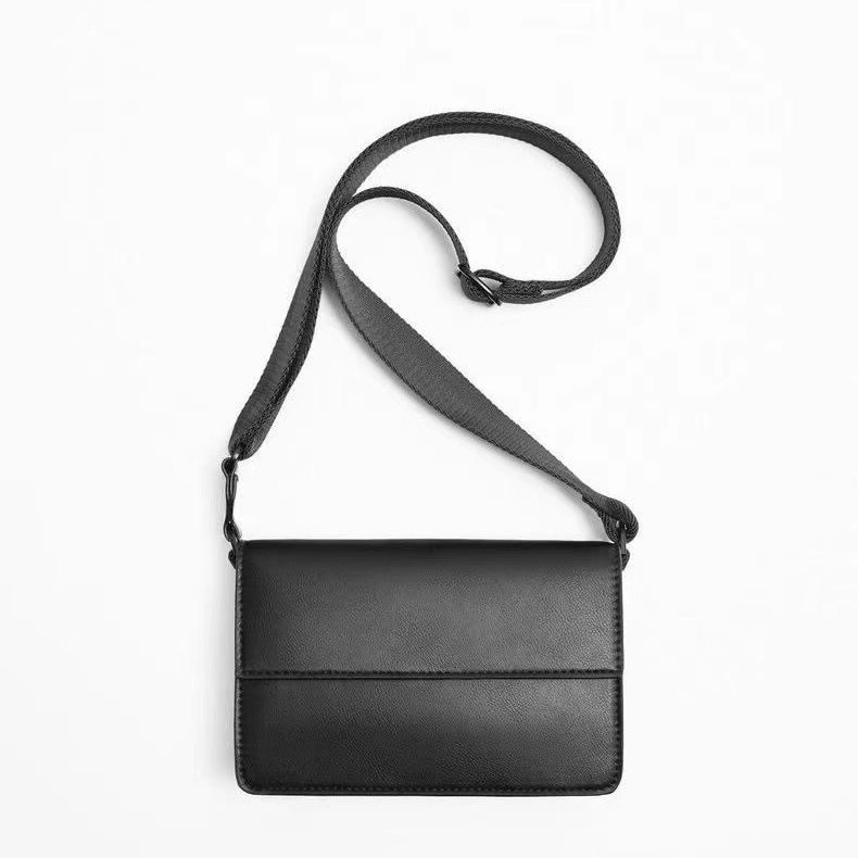 Zarahome กระเป๋าสะพายไหล่ ทรงสี่เหลี่ยม ขนาดเล็ก สีดํา สไตล์สตรีท สําหรับผู้ชาย