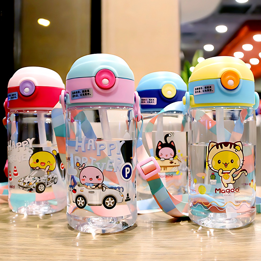 กระบอกน้ำดื่ม น้องเป็ด 380ml-550ml ขวดน้ำดื่มพกพา ขวดน้ำสำหรับเด็ก มีสายคล้องคอ ขวดน้ำดื่ม