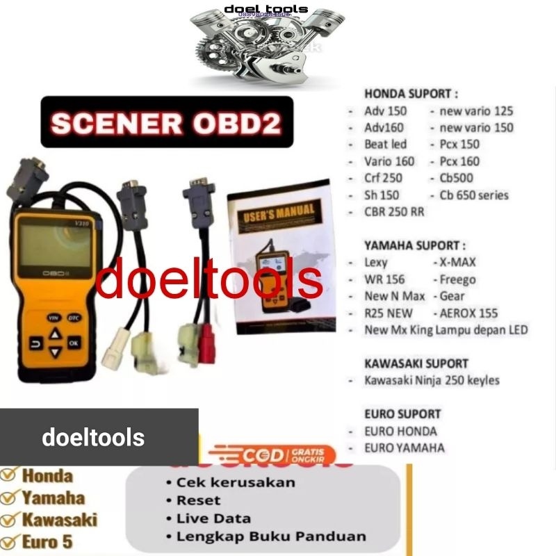 SCANNER SCANNER OBD 2 เครื่องทดสอบมัลติฟังก์ชั่นฉีดมอเตอร์บริการเครื่องมือฉีด