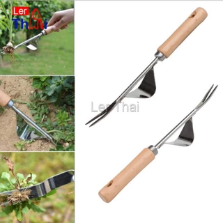 LerThaiส้อมถอนหญ้า สแตนเลสเกรดดี ถอนถึงราก-โคน แข็งแรงทนทาน เร่งด่วนจัดส่ง Weeding Fork