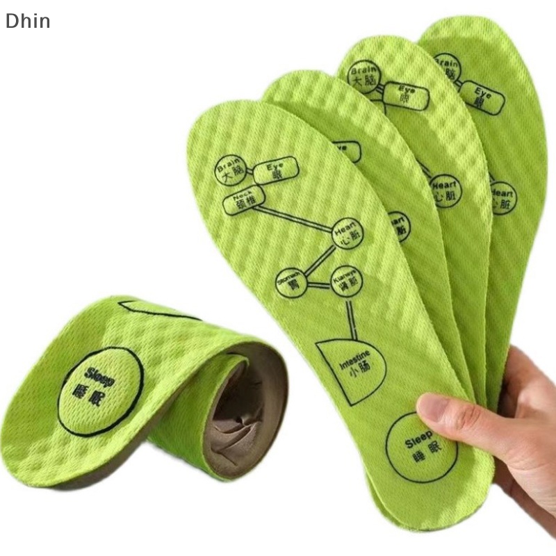 [Dhin] แผ่นรองพื้นรองเท้า ระบายอากาศ ระงับกลิ่น สําหรับรองเท้ากีฬา