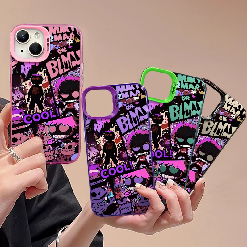 เคสโทรศัพท์มือถือซิลิโคน ป้องกันกล้อง กันกระแทก ปุ่มโลหะ สีชมพู สีเขียวเข้ม สําหรับ IPhone15 14 13 12 11 Pro Max XS X XR 8 + 7 Plus