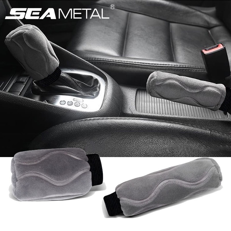 Seametal ปลอกหุ้มคันเกียร์รถยนต์ ผ้ากํามะหยี่ขนนิ่ม ให้ความอบอุ่น เหมาะกับฤดูหนาว