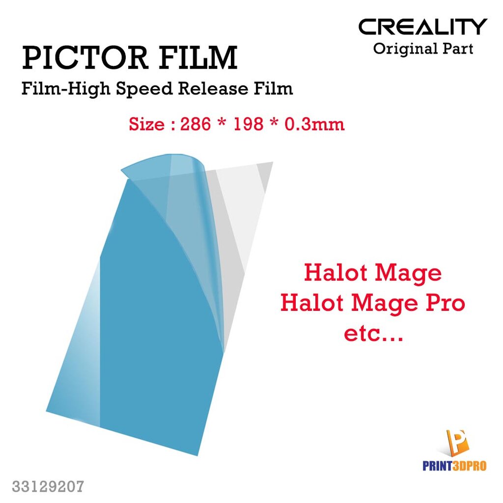 Creality Part Pictor Film High Speed release Film Size 286x198x0.3mm Fep film