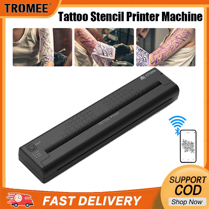 Ats886 แม่แบบรอยสักไร้สาย แบบพกพา สําหรับ Windows iOS และโทรศัพท์ Android