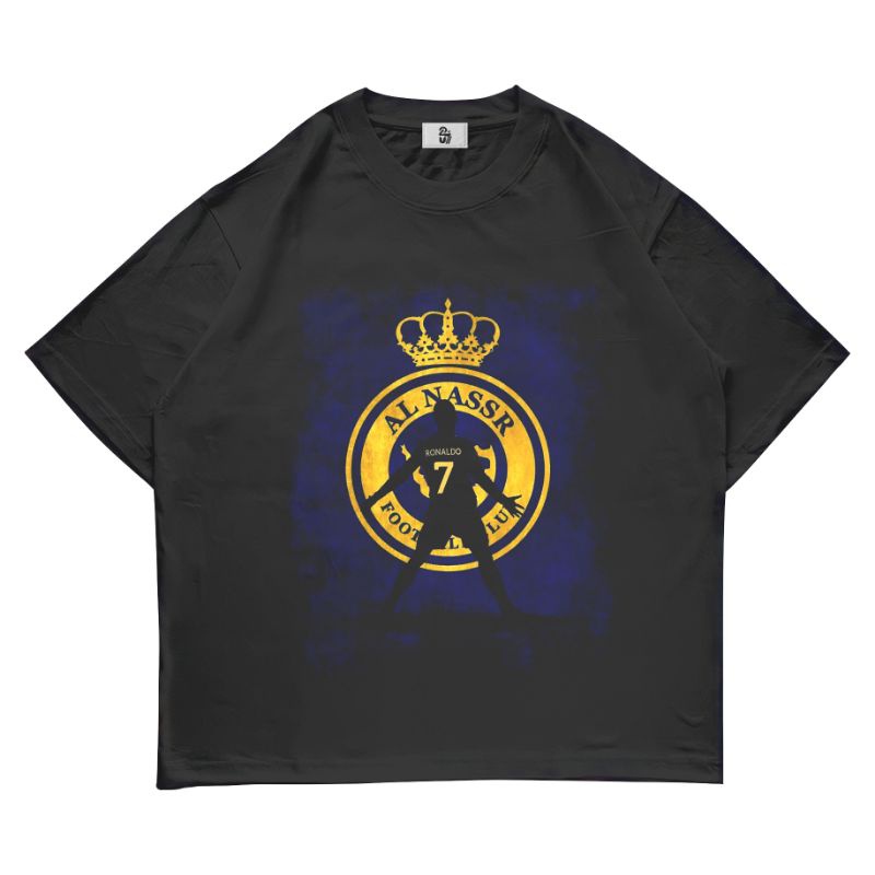 คอกลม Hitam Umsstore | เสื้อยืดบอล CR 7 AL NASSR VOL 10 | เสื้อยืด สีดํา โอเวอร์ไซซ์ 30S | เด็ก | ผู