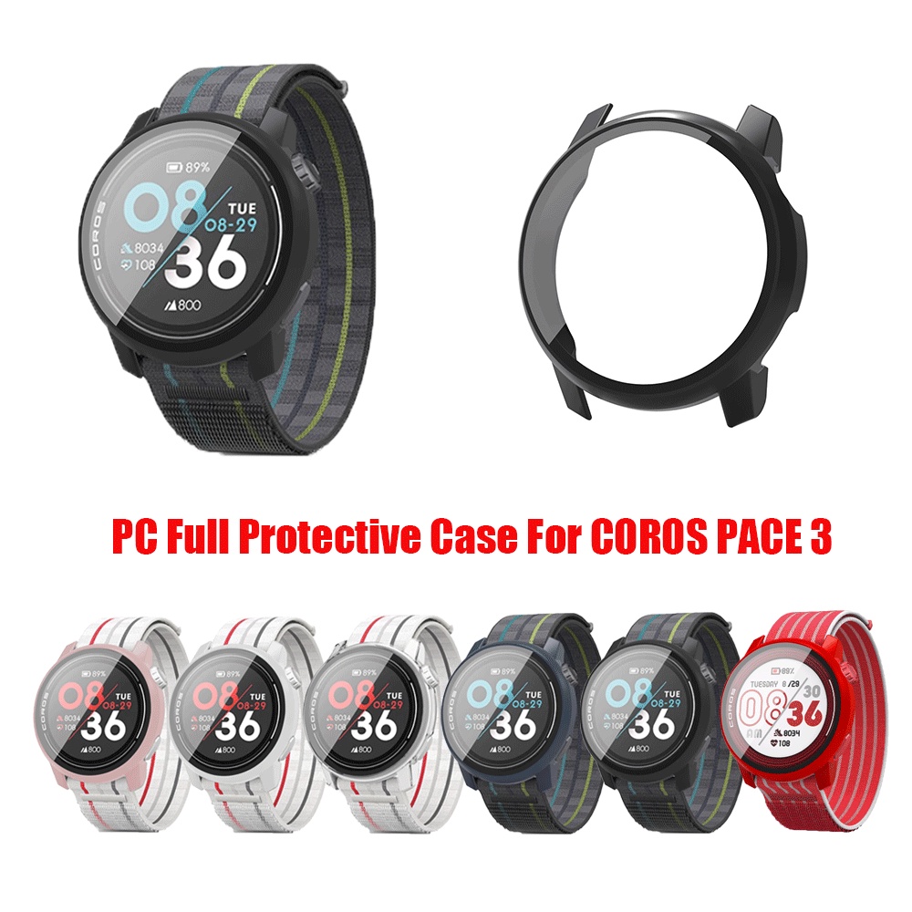 กระจกนิรภัย + เคส สําหรับ Coros Pace 3 เคสป้องกัน 360° กรอบกันรอยหน้าจอ ทรงกลม สําหรับ Coros Pace3 S