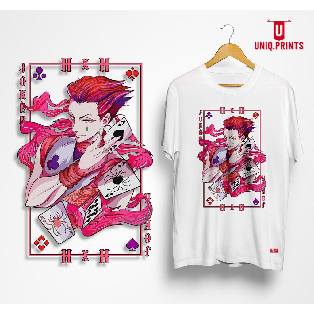 เสื้อยืด พิมพ์ลายกราฟฟิค HXH HISOKA ด้านหน้า สําหรับผู้ชาย และผู้หญิง