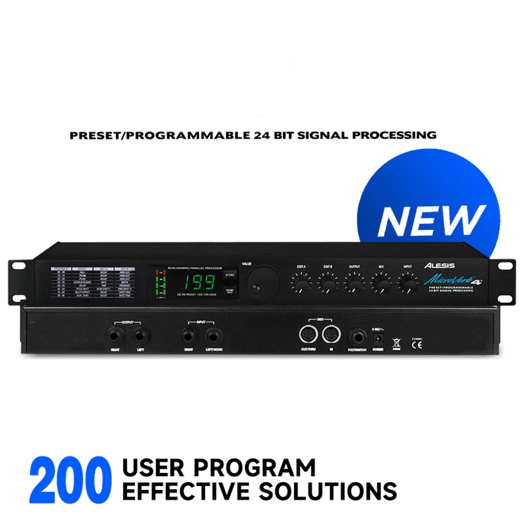 เครื่องปรับเอฟเฟคเสียงร้อง เอฟเฟคไมค์ร้อง เอฟเฟกต์ดิจิตอลเวที KTV Microverb4