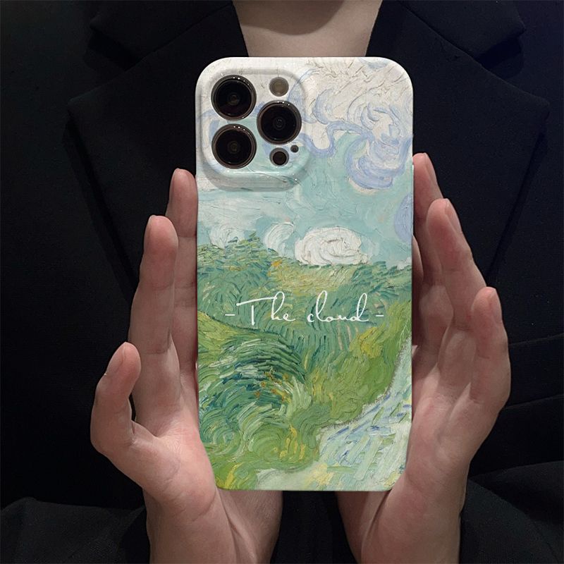 ภาพวาดสีน้ํามัน Van Gogh ทุ่งข้าวสาลี Apple 15/16Promax เปลือกฟิล์ม Iphone14promax/13/12 เคสโทรศัพท์ 11/8P/Xs/X
