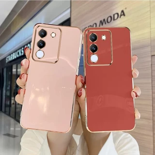 เคส Vivo V29E 5G V29 5G V27 5G V27E V25 V25E V23 5G V19 เคสโทรศัพท์มือถือ ขอบตรง แฟชั่น สําหรับ ZB