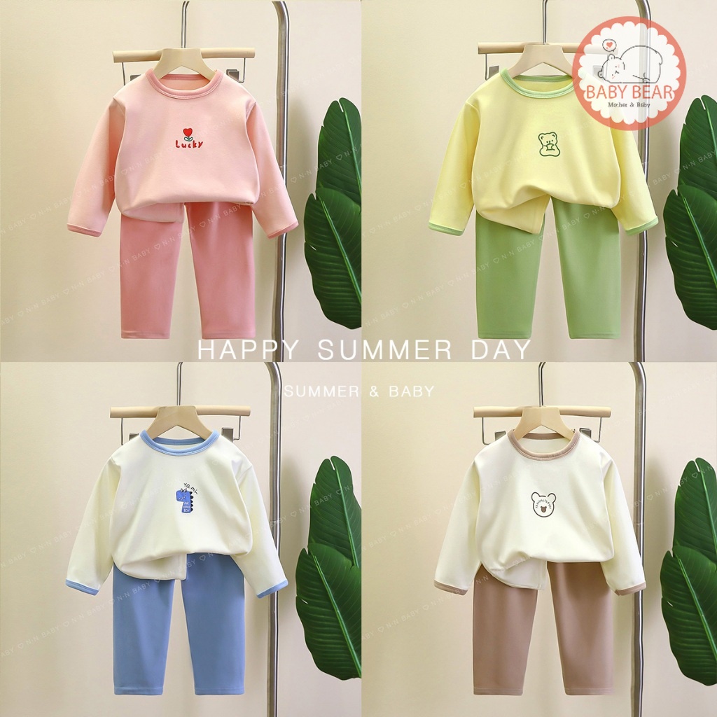 ชุดนอนเด็ก ชุดนอนแขนยาวขายาว ผ้าสำลี เสื้อผ้ากันหนาว  CXT18