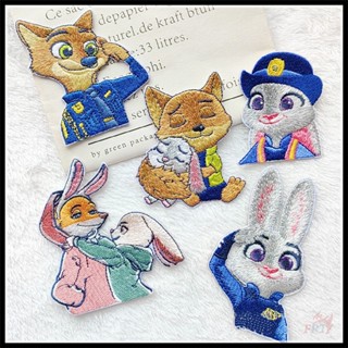 ✿ Zootropolis - แผ่นสติกเกอร์ ลายกระต่าย สุนัขจิ้งจอก มีกาวใ…