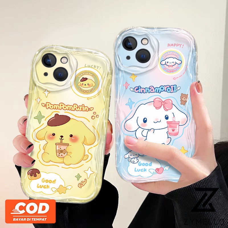 Oppo Reno12 F 5G Reno 12 5G Reno11 F Reno 11 5G Reno 11 Pro Reno 10 5G Reno 10 Pro 5G Reno 8T Reno 8Z Reno 7Z Reno8 Reno5 Reno7 Reno 6 การ์ตูนน่ารักพุดดิ้งสุนัขกันกระแทก TPU โพธิ์