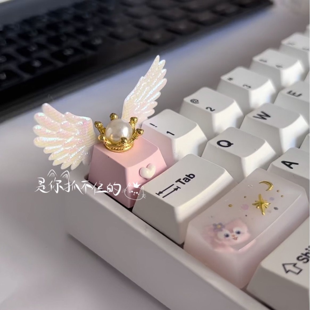 ปุ่มกดคีย์บอร์ด OEM รูปนางฟ้าปีกนางฟ้า สวยงาม