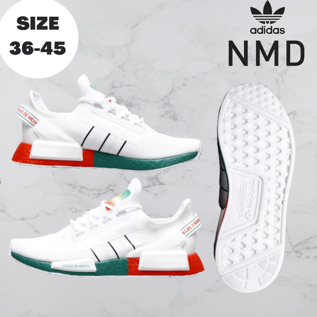 ♞,♘,♙,♟Adidas Adidas AD NMD R1 V2 Mexico City White/Black-Bold Green Sport Running Shoes men woman