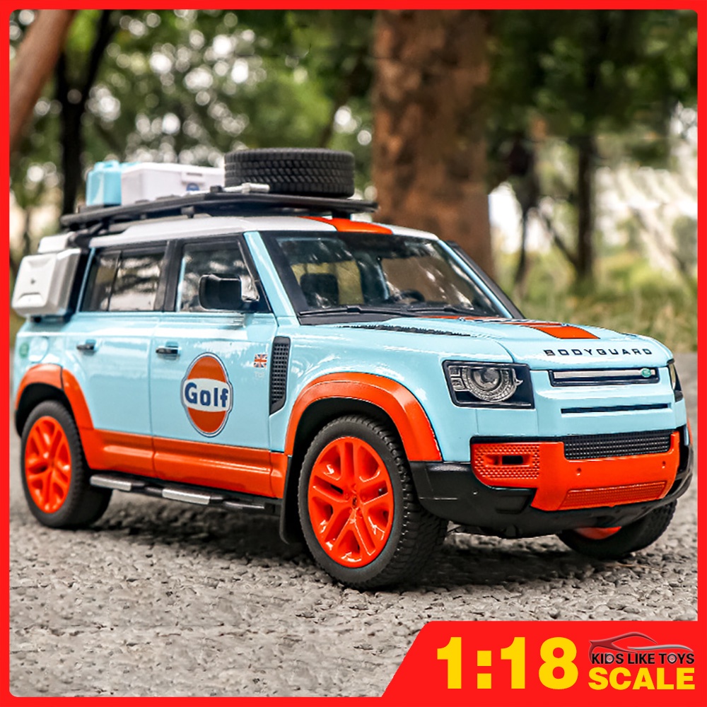 Klt โมเดลรถยนต์จําลอง 1:18 Land Rover Defender โลหะผสม ของเล่นสําหรับเด็กผู้ชาย