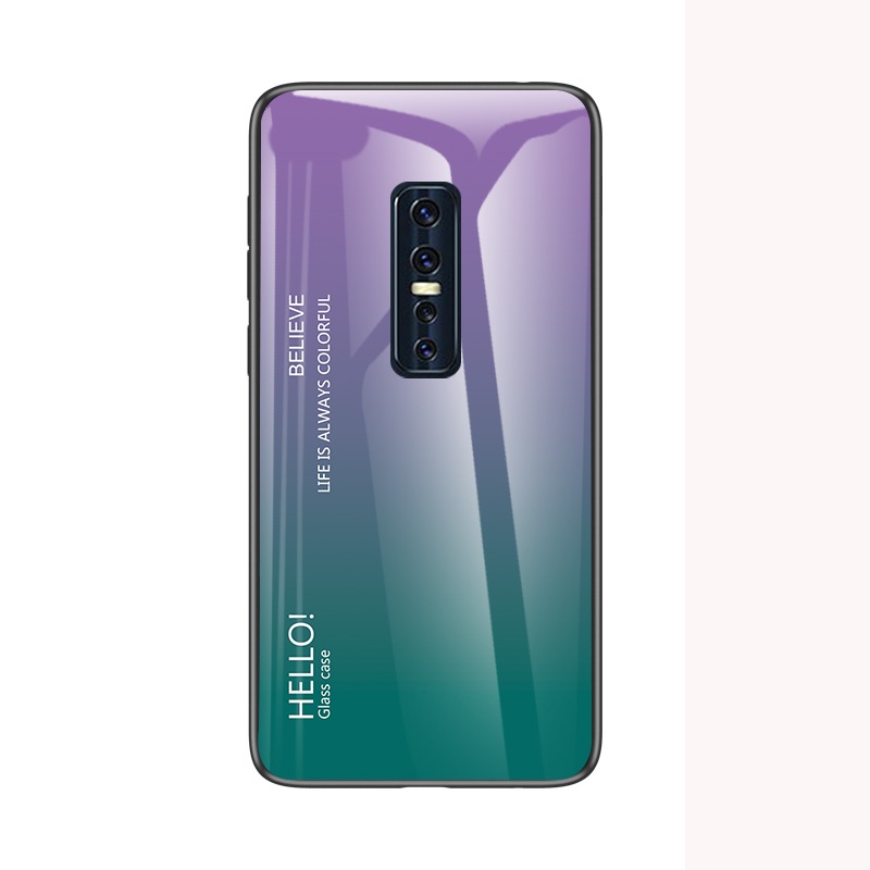 เคส สําหรับ Vivo V17 Pro V 17 VivoV17 Pro Vivo 1910 เคส ไล่ระดับสี กระจกนิรภัย เคสด้านหลัง - รูปที่ 5