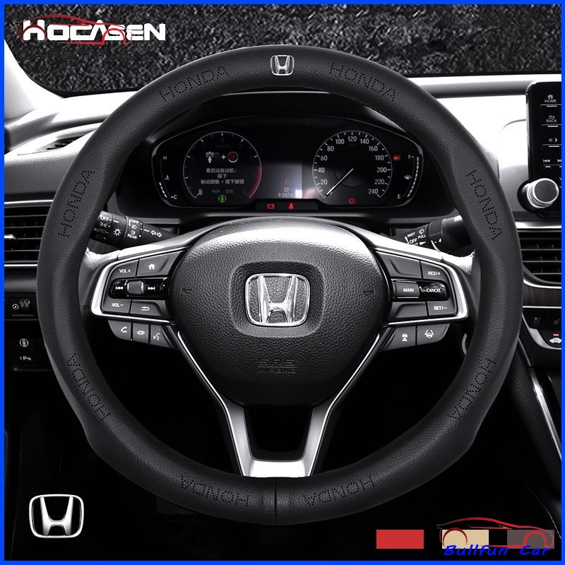 ปลอกหนังหุ้มพวงมาลัยรถยนต์ แบบบาง ไร้กลิ่น สําหรับ Honda City Civic HRV Stream Accord CRV k12 k13 K14