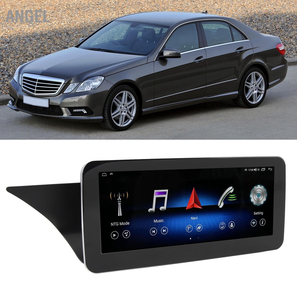 ANGEL เครื่องเสียงรถยนต์สำหรับ Android 12 10.25in Touchscreen GPS นำทาง 4G SIM สำหรับ Benz E-Class W212 NTG4.0 ระบบ